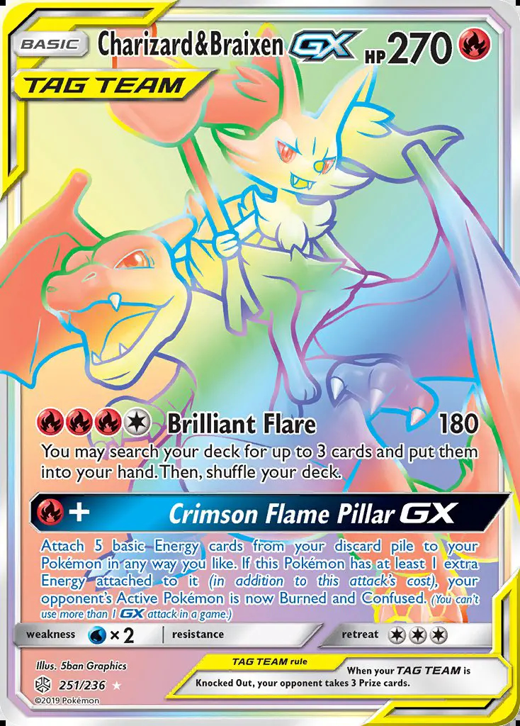 Image of the card Charizard & Braixen GX