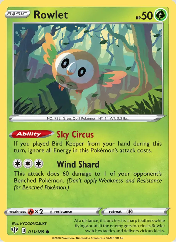 Image of the card Rowlet