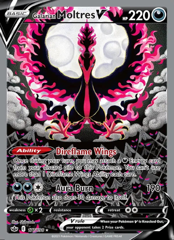 Image of the card Galarian Moltres V